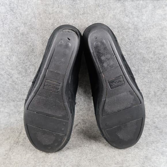 Toms Shoes Womens 6 Desert Booties Wedge Ankle Boot Fashion Casual Suede Black - Picture 13 of 15